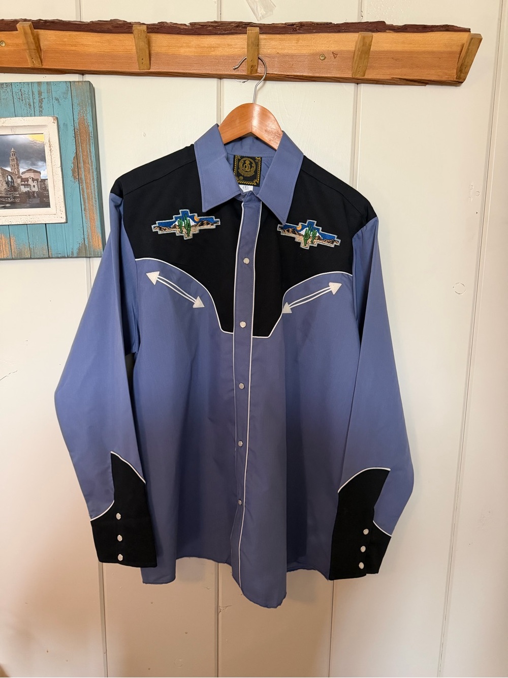 Vintage Y2K Espuela de Oro Western Shirt XL 42 Cactus Pearl Snap